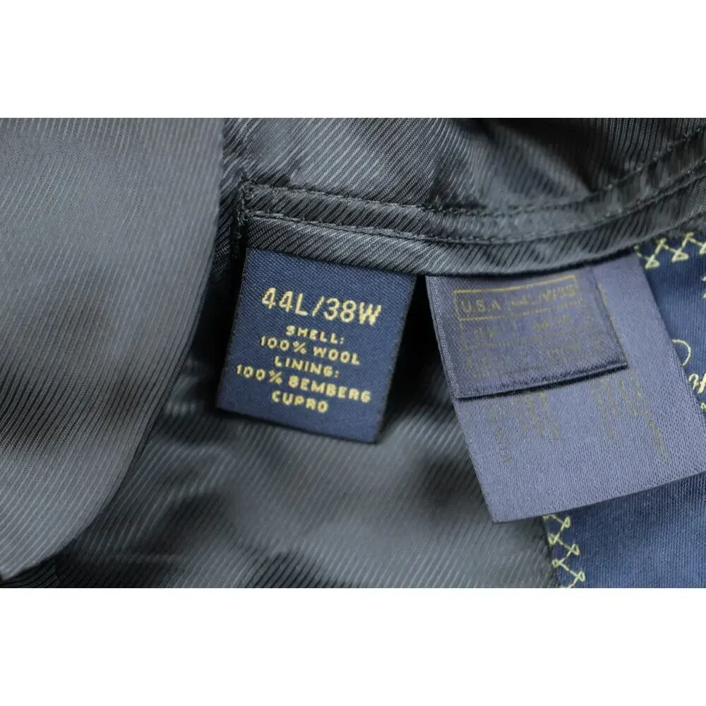 Brooks Brothers Blazer Mens 44L‎ Gray 100% Wool Herringbone Suit Jacket USA